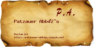 Patzauer Abbás névjegykártya